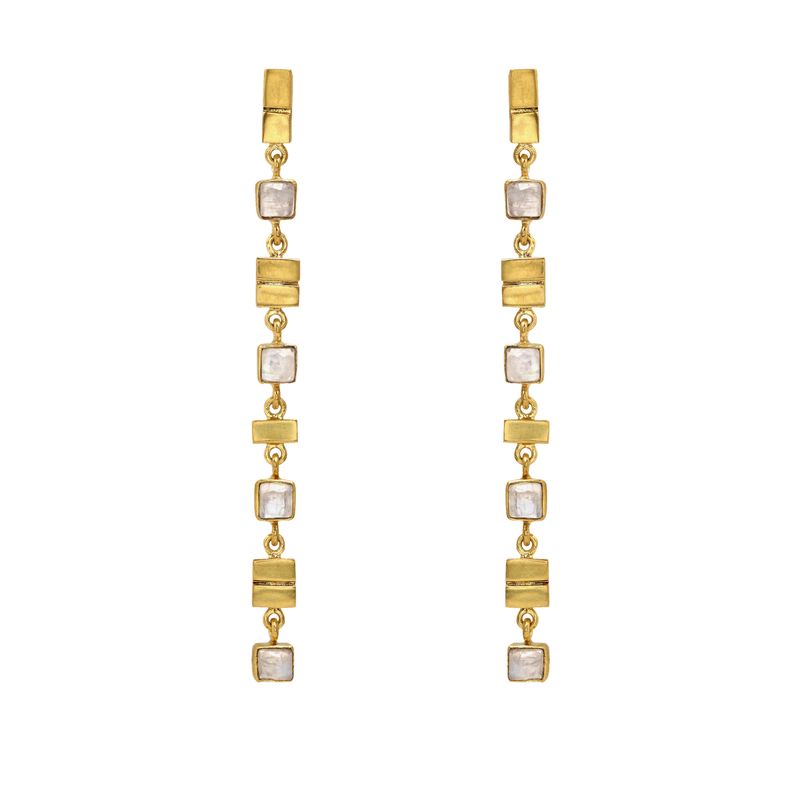 Galla Earrings - White Moonstone