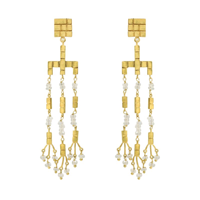 Vitrella Earrings - White Moonstone