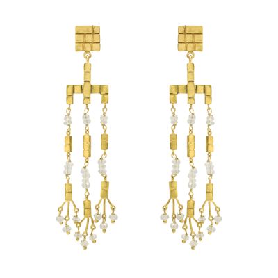 Vitrella Earrings - White Moonstone
