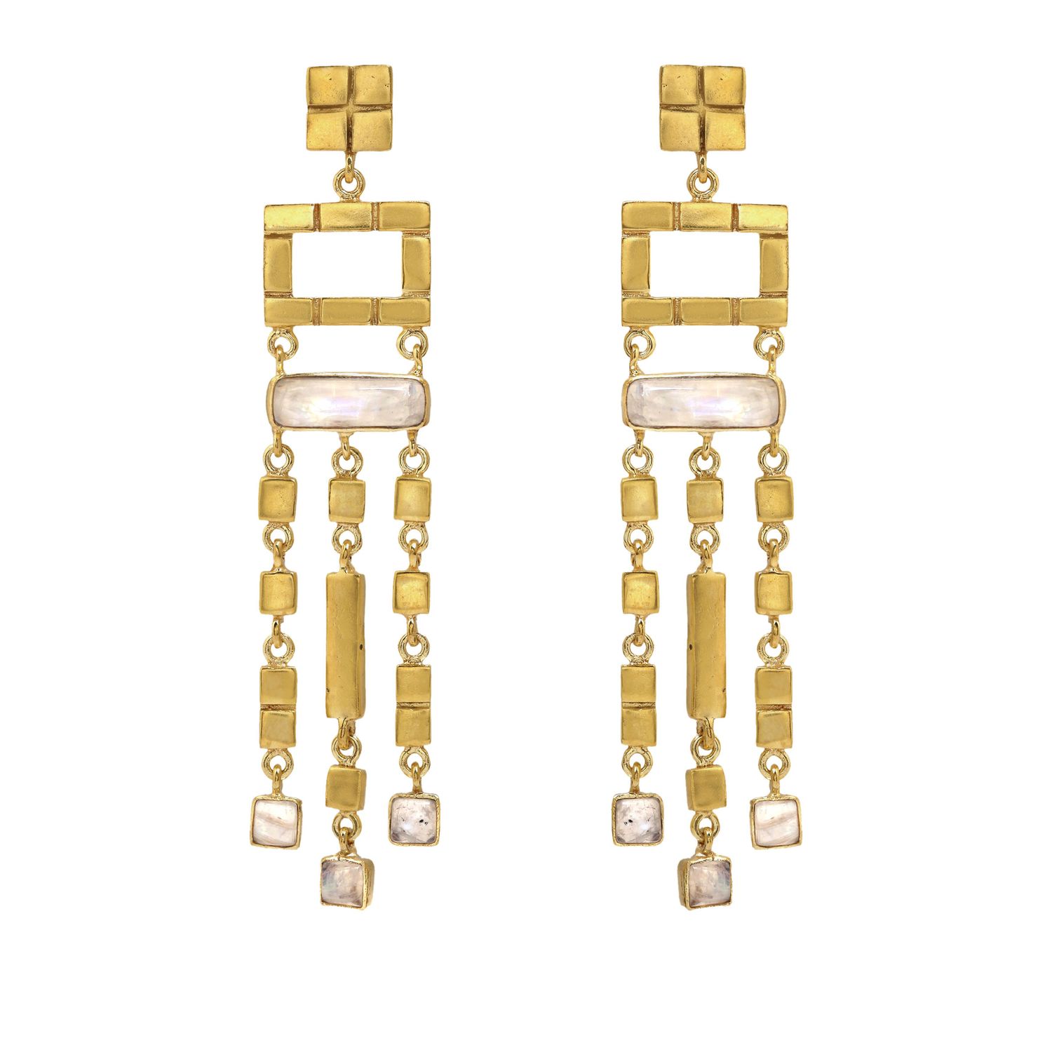 Aureliana Earrings - White Moonstone
