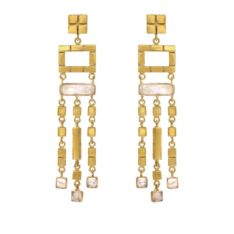 Aureliana Earrings - White Moonstone