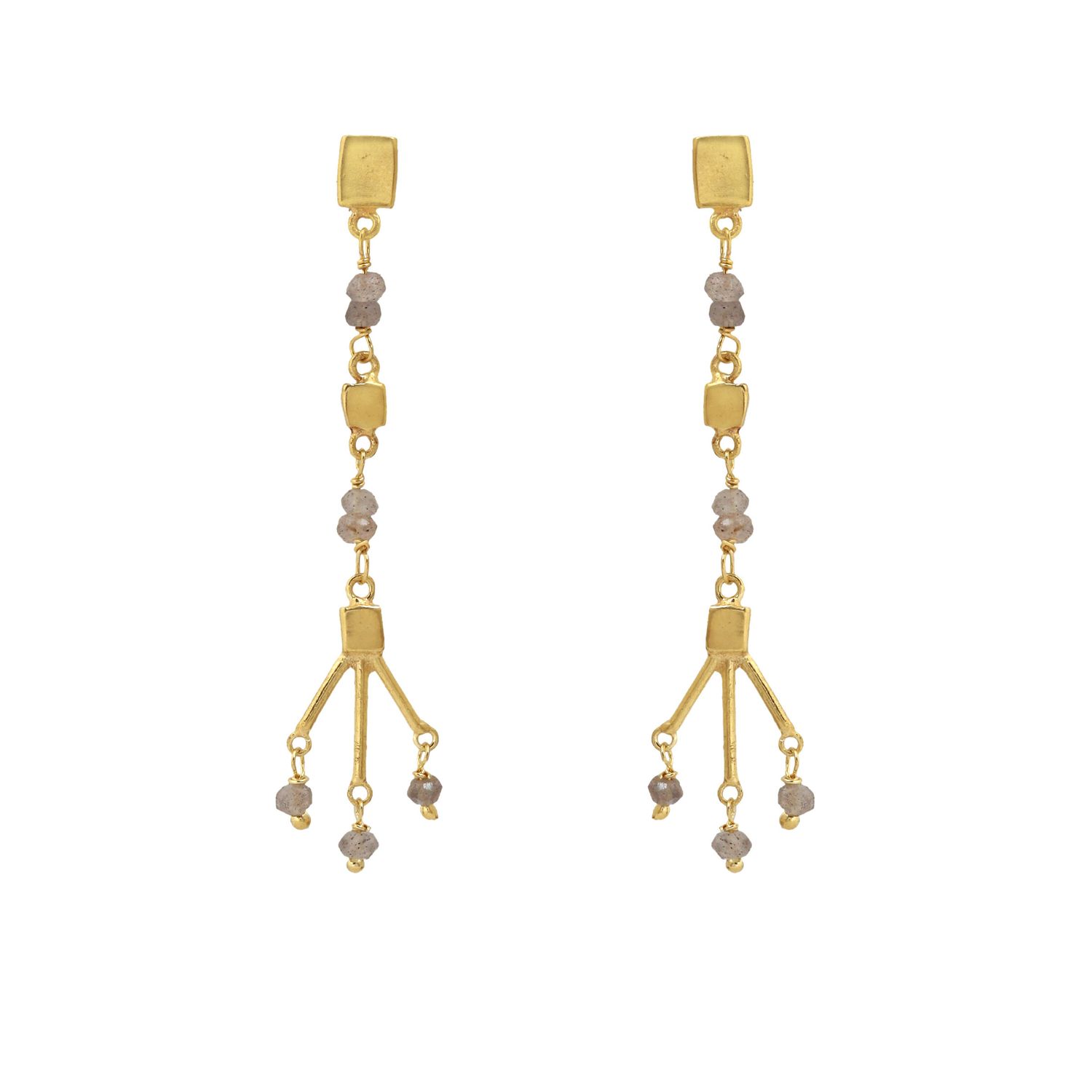 Mosaica Earrings Short - Labradorite