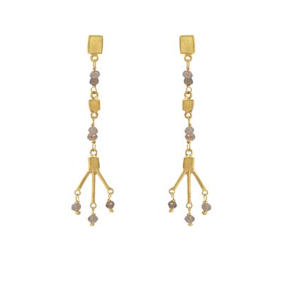Mosaica Earrings Short - Labradorite