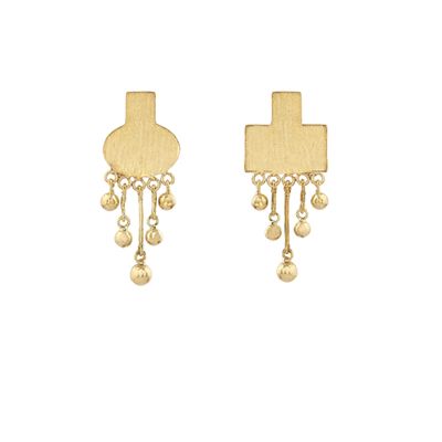 Kylix Beads Earrings Small - Gold Beads
