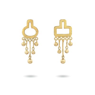 Pyxis Earrings Small - Gold Beads