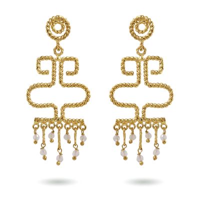 Amphora Earrings Small - White Moonstone
