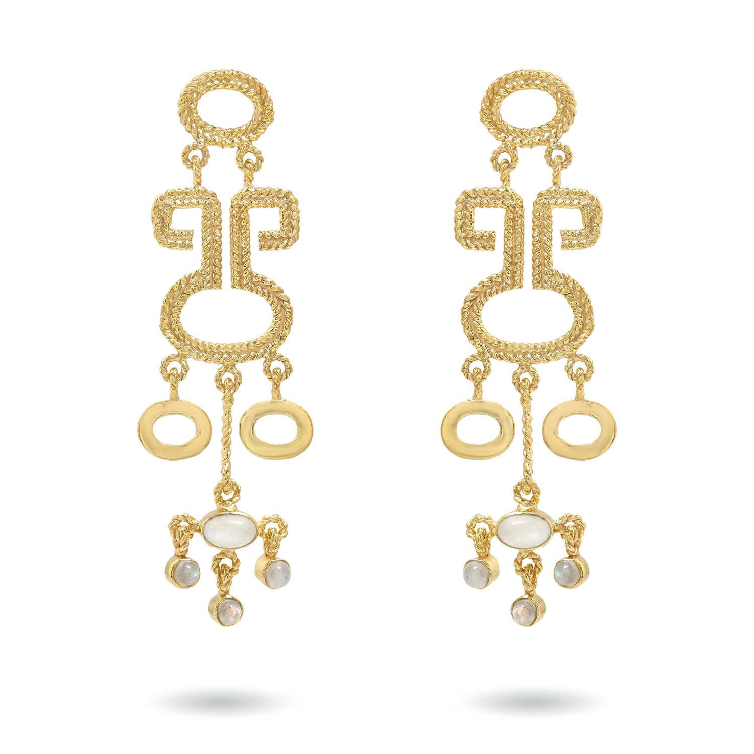 Attica Earrings - White Moonstone