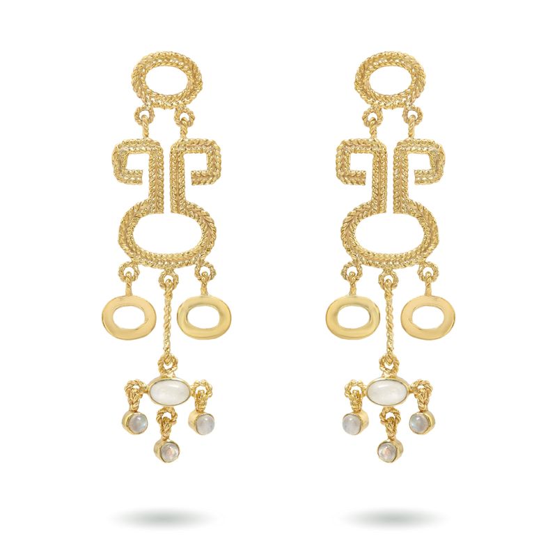 Attica Earrings - White Moonstone