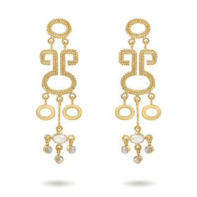 Attica Earrings - White Moonstone
