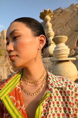 Amphora Earrings Small - White Moonstone