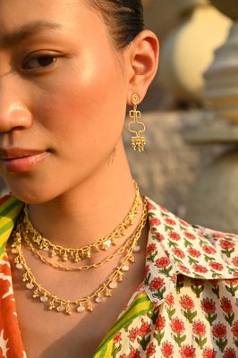 Amphora Earrings Small - Amazonite