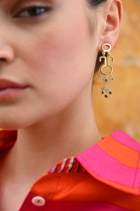 Nympha Earrings - White Moonstone