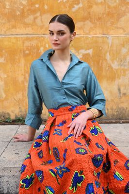 The Shirt Blouse - RS Grey/Blue