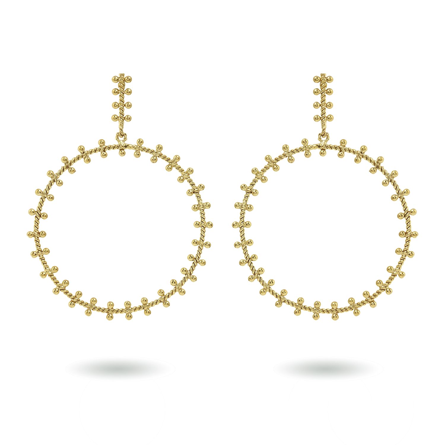 christine bekaert jewelry handcrafted gold-plated Akkad large earrings hoops
