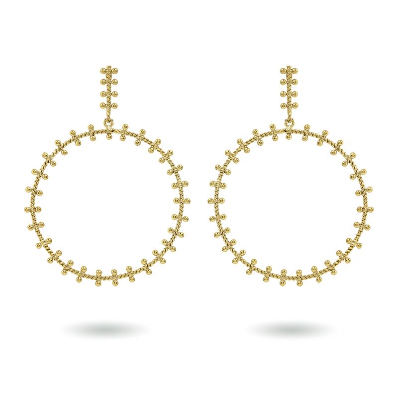 christine bekaert jewelry handcrafted gold-plated Akkad large earrings hoops
