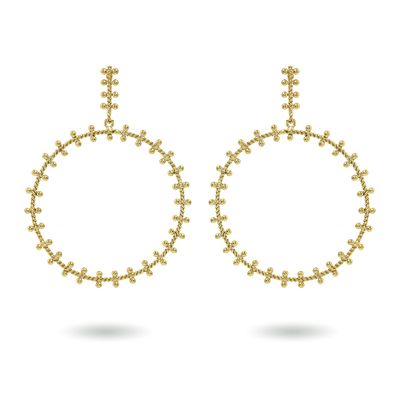 christine bekaert jewelry handcrafted gold-plated Akkad large earrings hoops
