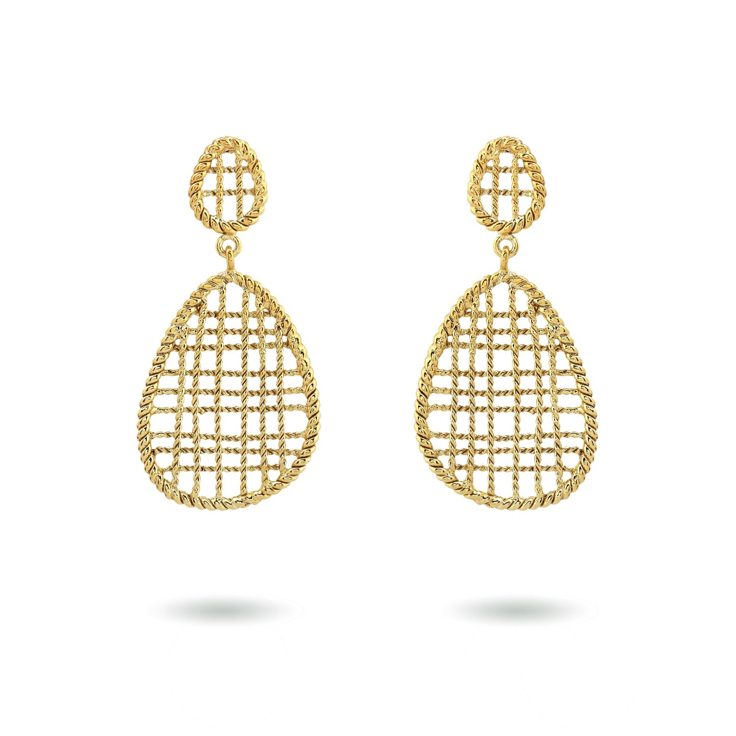 christine bekaert jewelry handcrafted gold-plated jalee medium earrings daywear