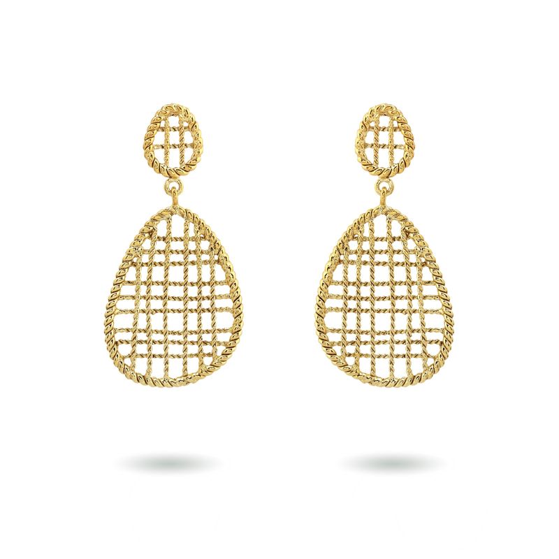 christine bekaert jewelry handcrafted gold-plated jalee medium earrings daywear