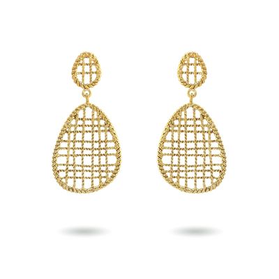 christine bekaert jewelry handcrafted gold-plated jalee medium earrings daywear