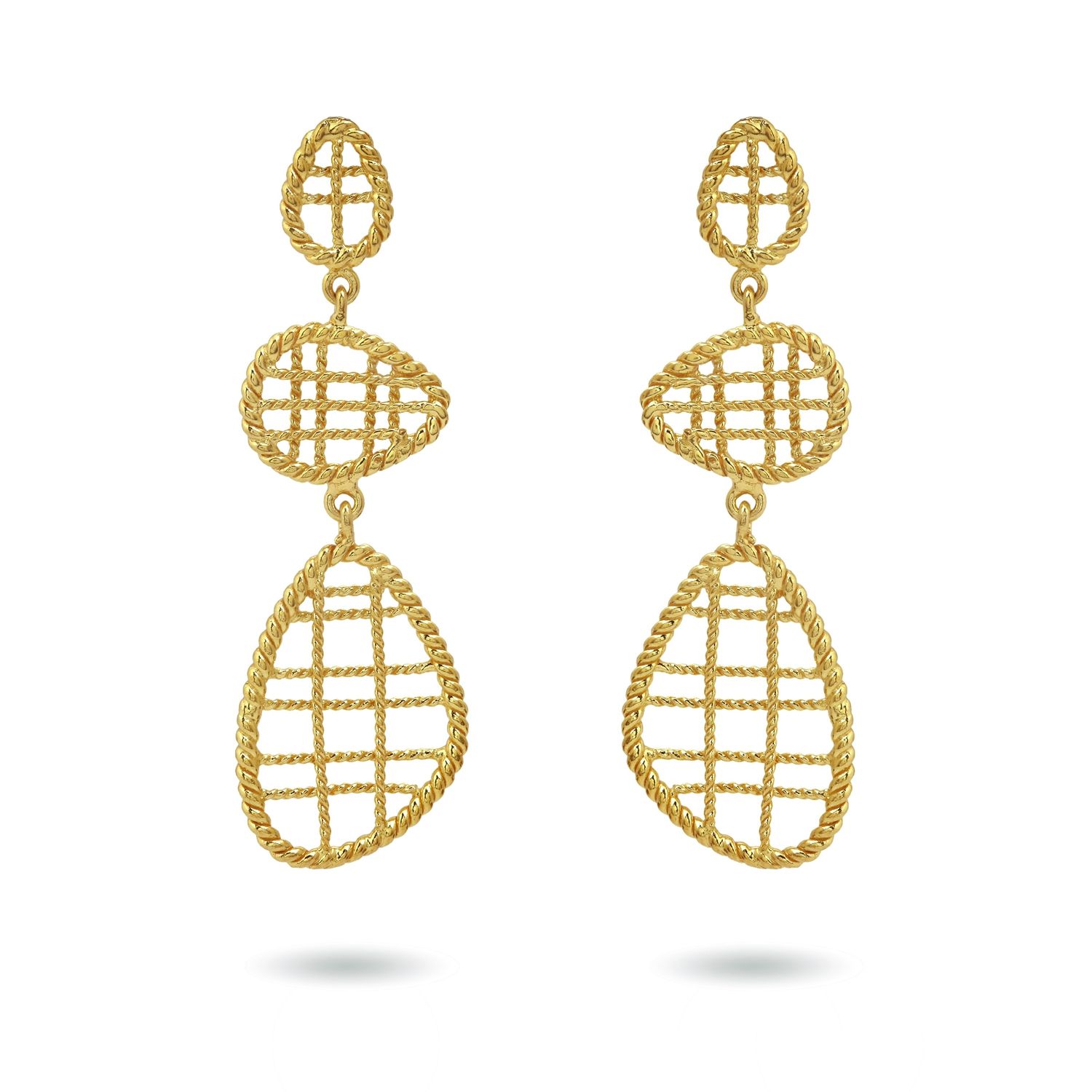 christine bekaert jewelry handcrafted gold-plated filli small statement earrings 