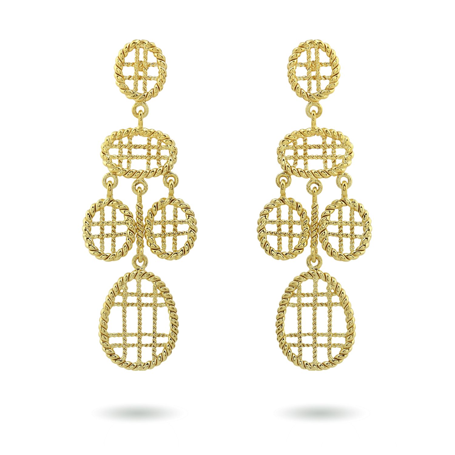 christine bekaert jewelry handcrafted gold-plated sitara small dangle earrings 