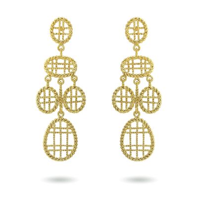 christine bekaert jewelry handcrafted gold-plated sitara small dangle earrings 