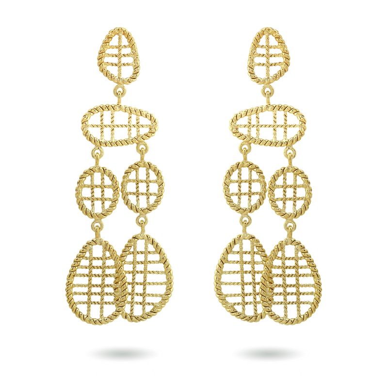 christine bekaert jewelry handcrafted gold-plated statement pardili dangle earrings