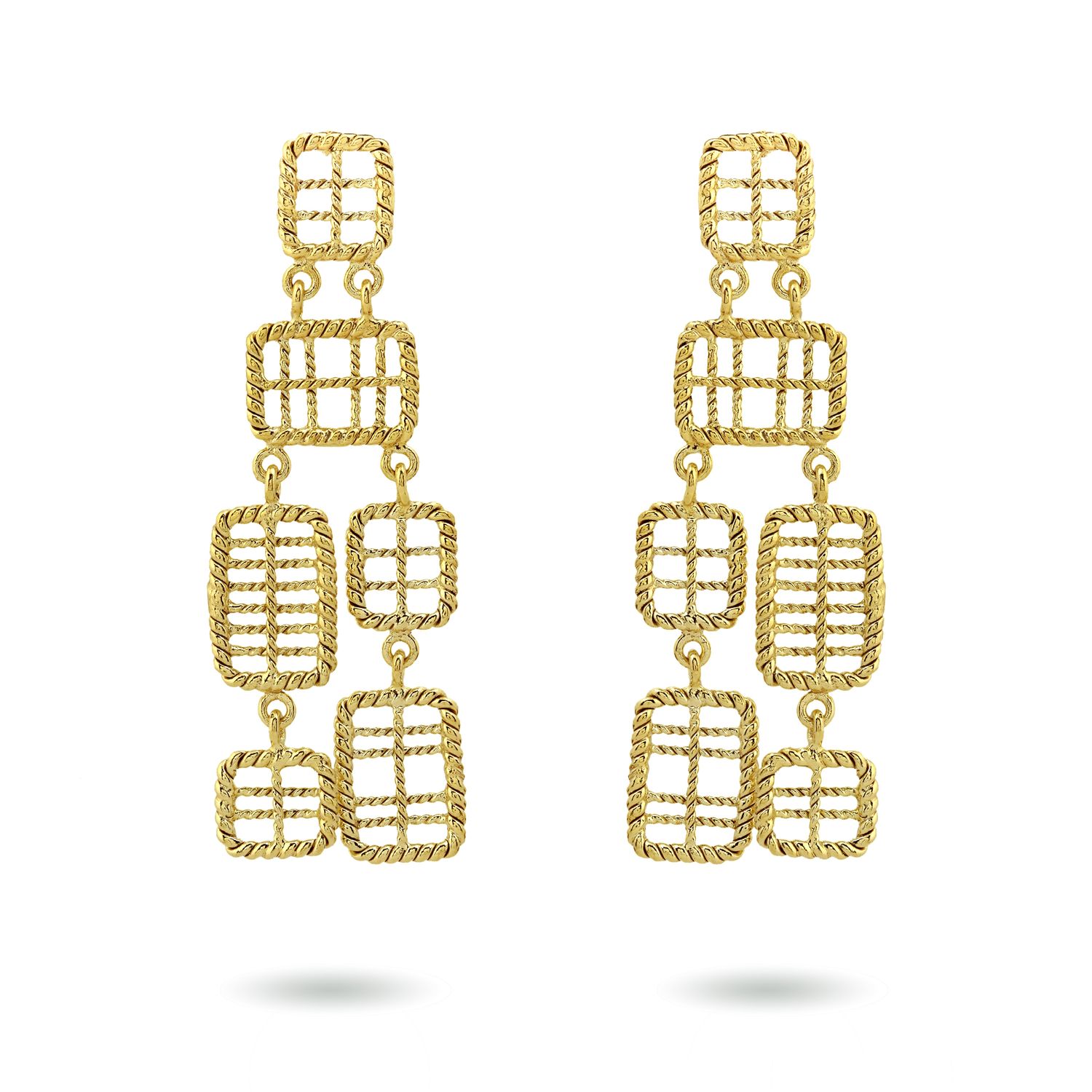 christine bekaert jewelry handcrafted gold-plated liora small dangle earrings
