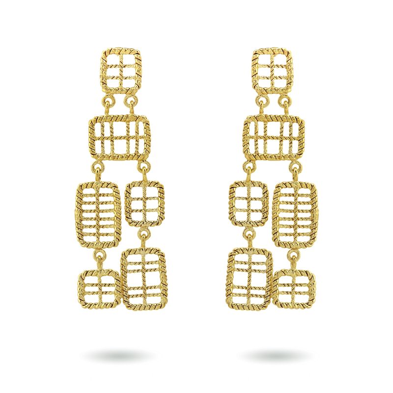 christine bekaert jewelry handcrafted gold-plated liora small dangle earrings
