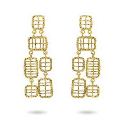 christine bekaert jewelry handcrafted gold-plated liora small dangle earrings
