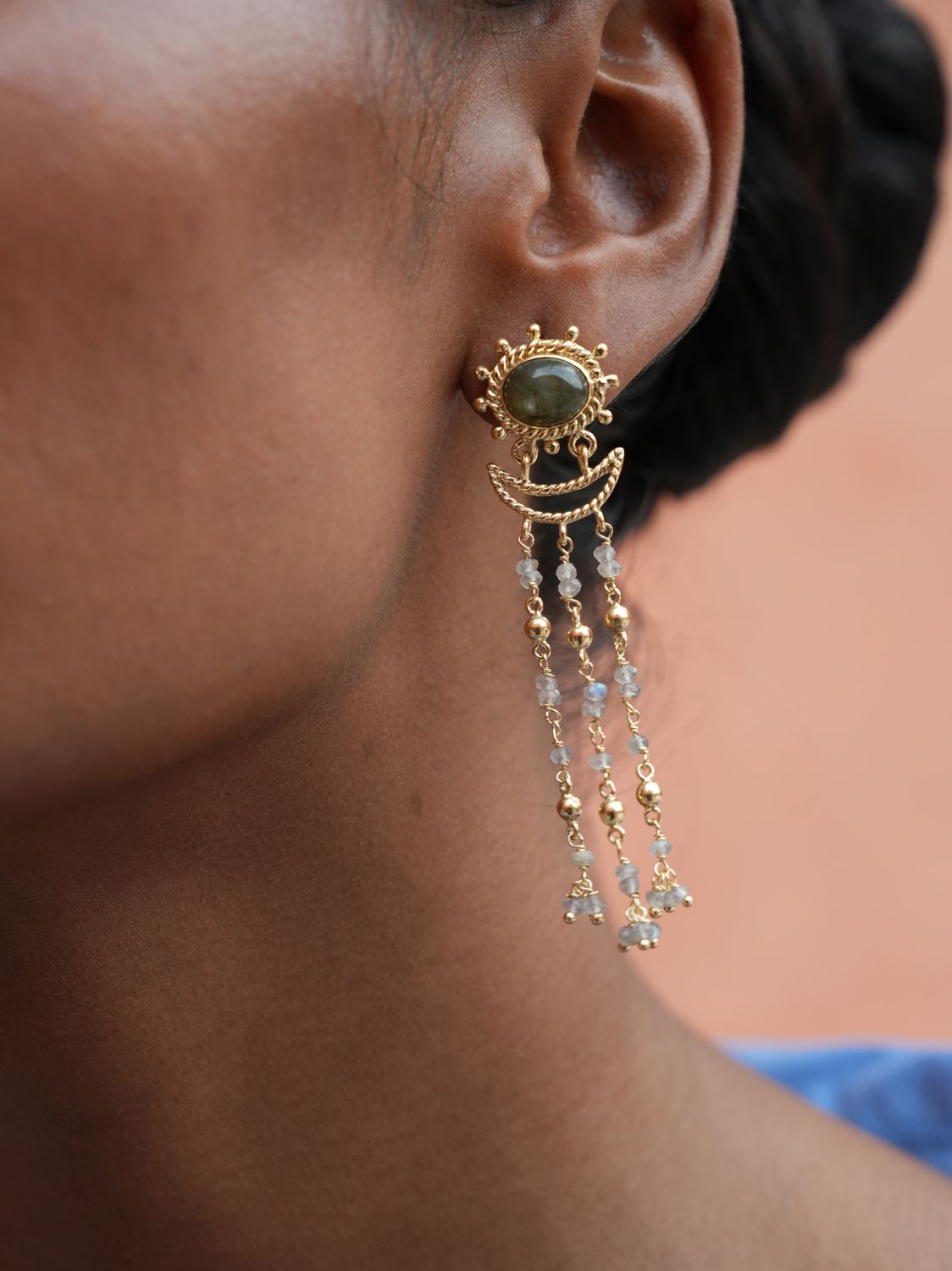 The Sippar Earrings - Labradorite