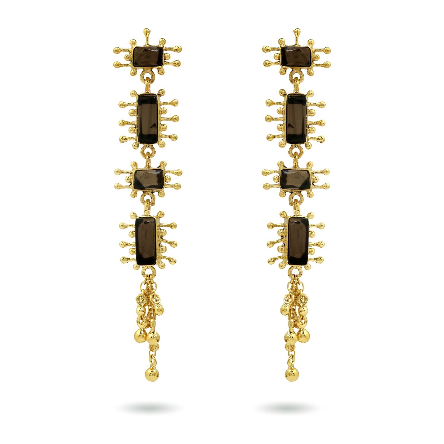 The Ningal Earrings - Smokey Quartz