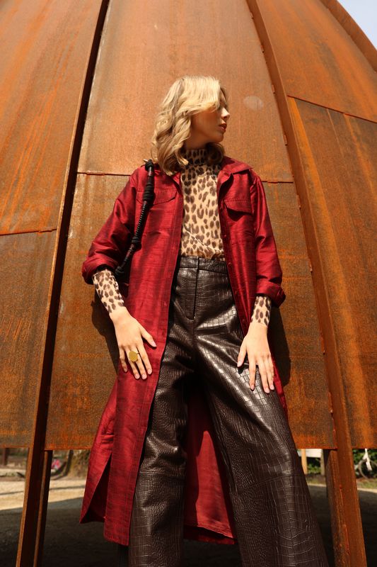 The Sophia Dress - Burgundy red