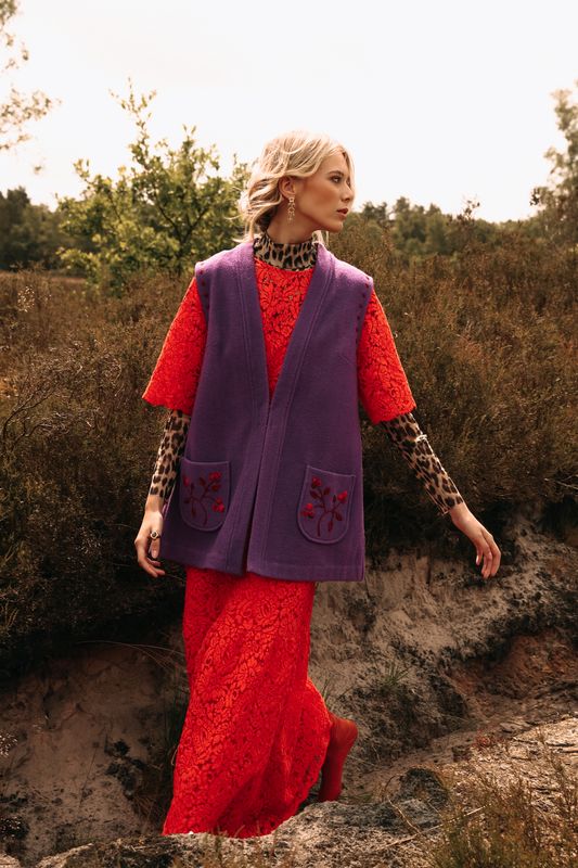 The Agatha Wool Waistcoat - Purple