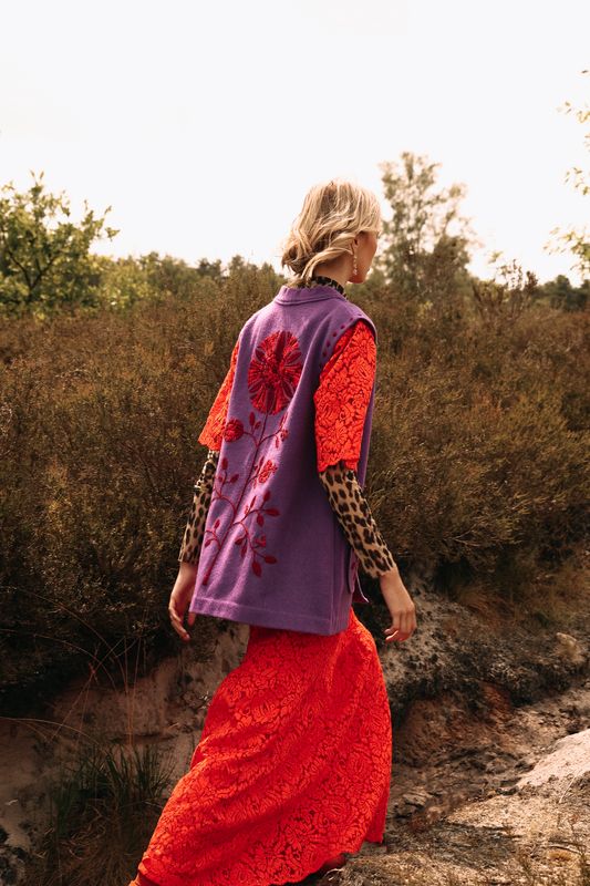 The Agatha Wool Waistcoat - Purple