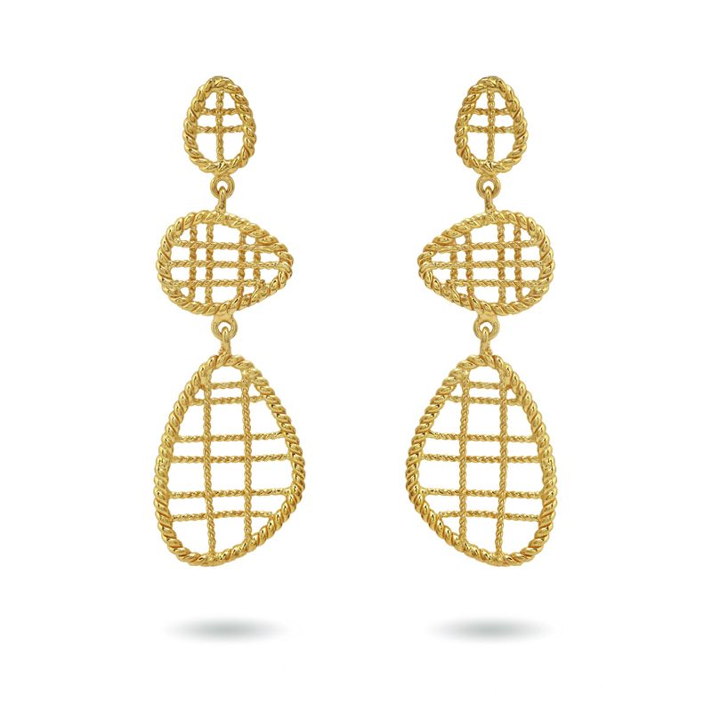 christine bekaert jewelry handcrafted gold-plated filli small statement earrings 