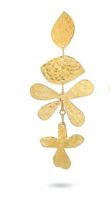 Product shot of flower pendant by Belgian Christine Bekaert handcrafted statement jewelry