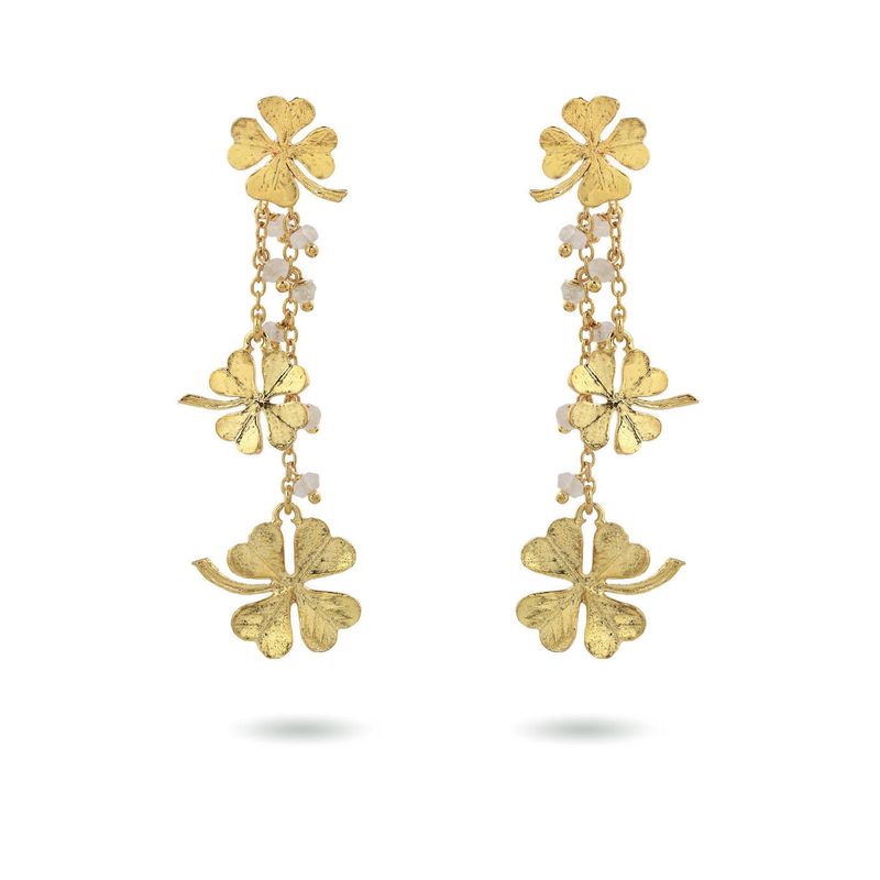 The Find Your Clover Small Earrings - Pearl
