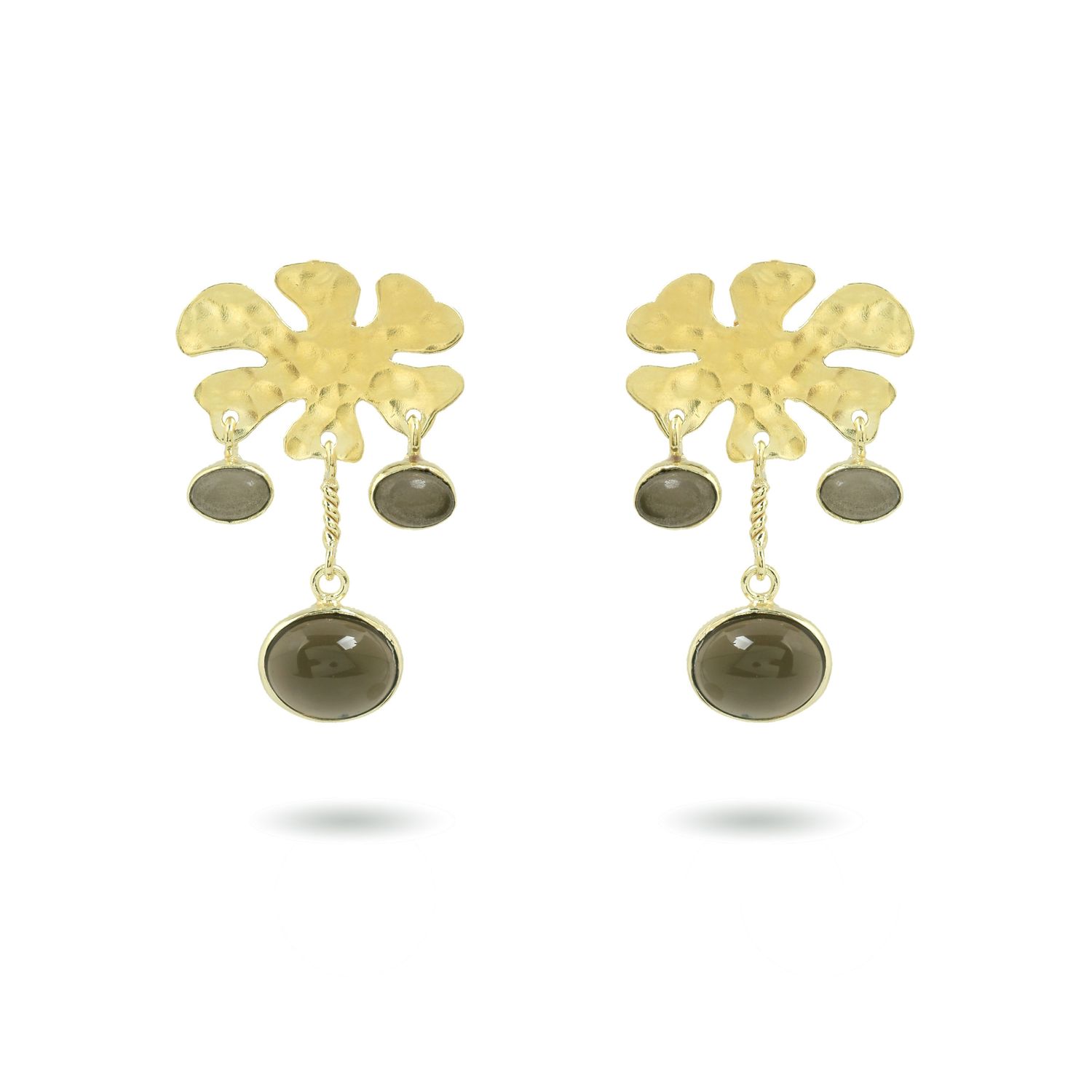 The Dance Earrings - Smokey Quartz