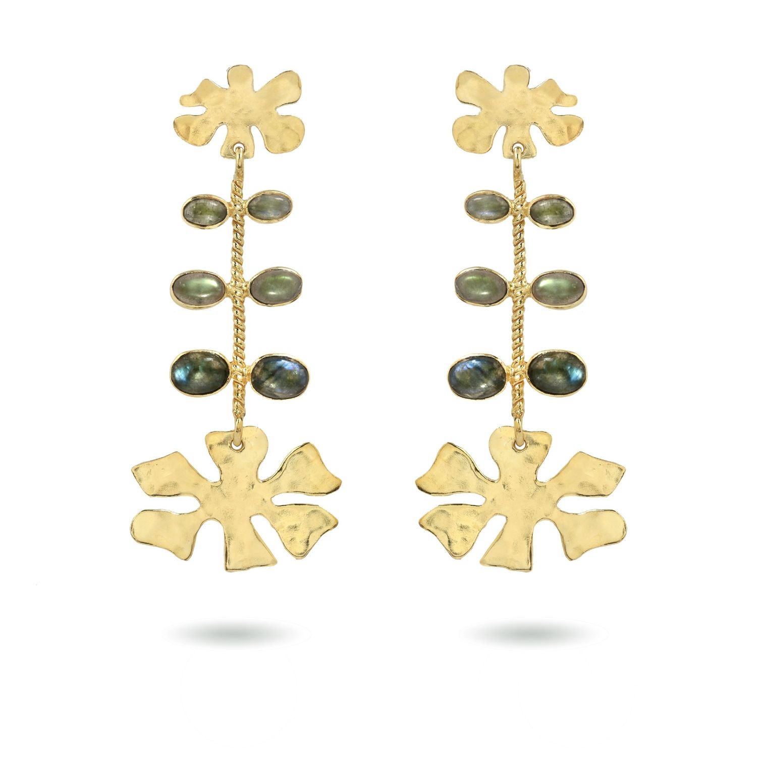The Mimosa Small Earrings - Labradorite
