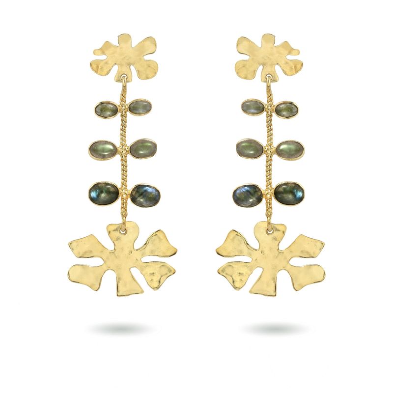 The Mimosa Small Earrings - Labradorite