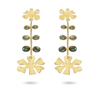 The Mimosa Small Earrings - Labradorite