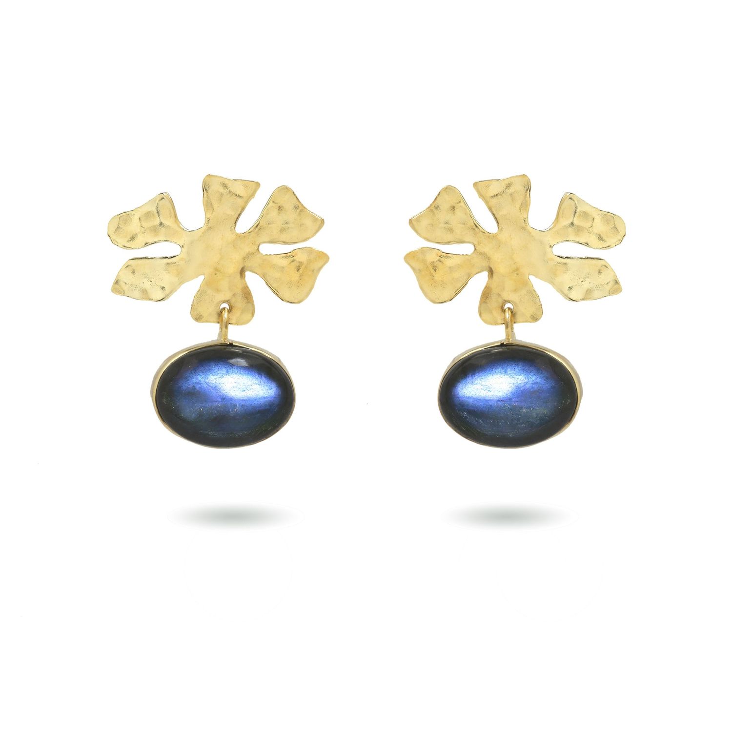 The Botanica Large Earrings - Labradorite