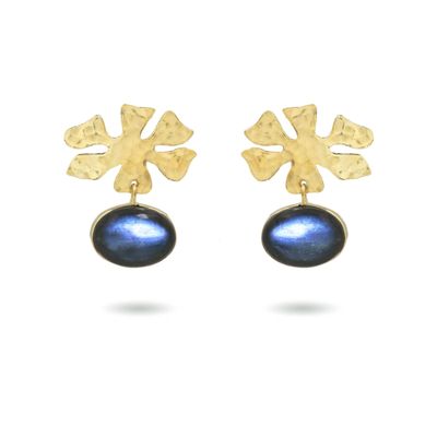 The Botanica Large Earrings - Labradorite