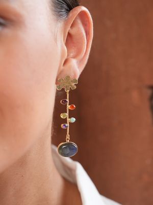 The Acanthus Earrings - Labradorite