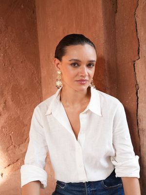 The Marguerite Earrings - Smokey Quartz