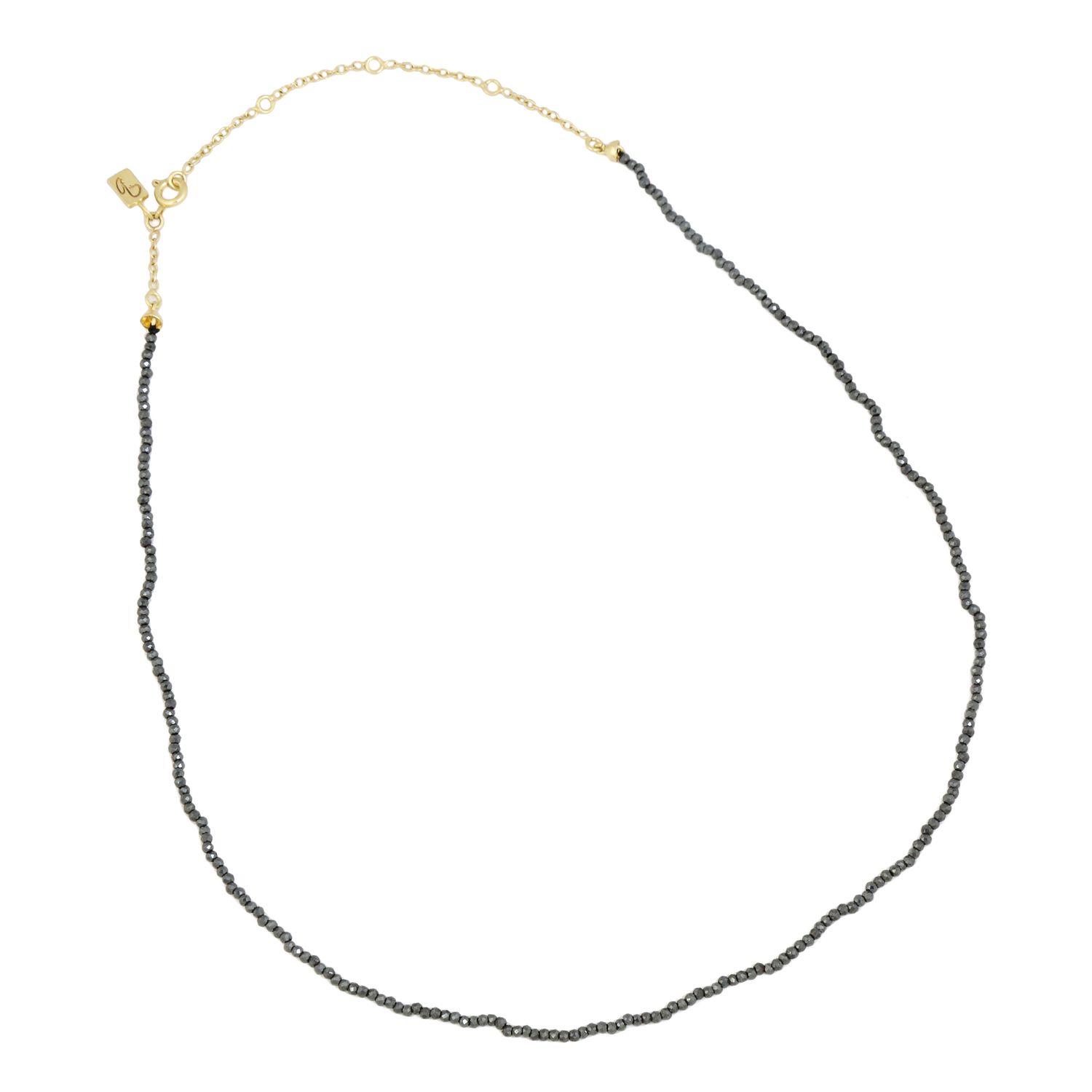 The Stella Necklace Short - Hematite
