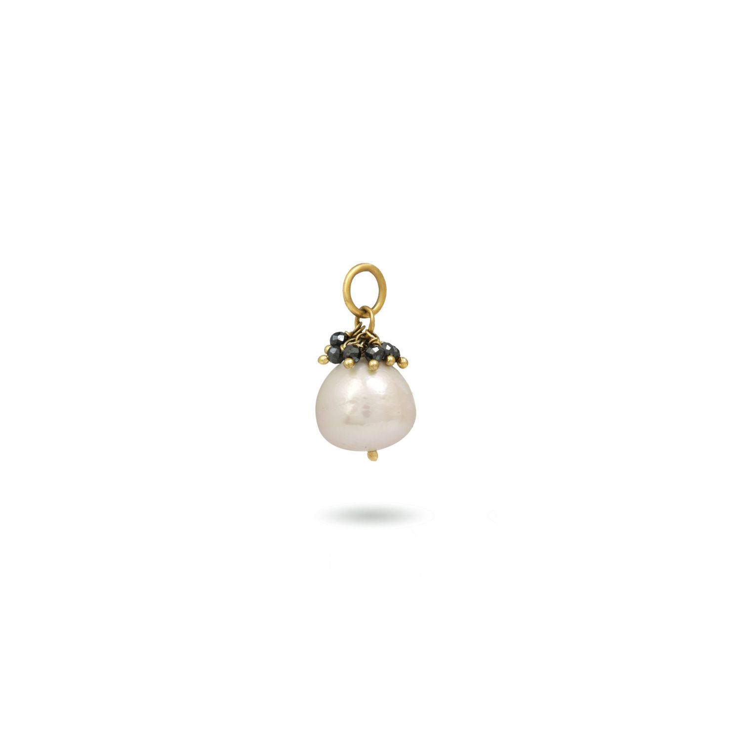 The Stella Pendant - Pearl + Hematite