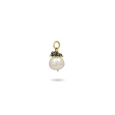 The Stella Pendant - Pearl + Hematite