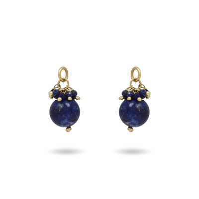 The Stella Earrings - Lapis Lazuli + Lapis Lazuli